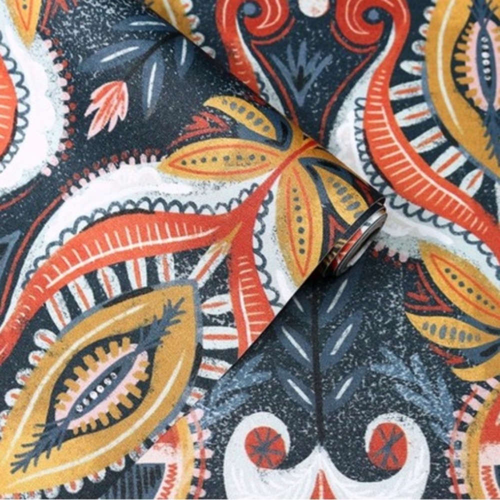 HAOKHOME Vintage Peel and Stick Wallpaper Floral Boho Wall Paper Removable